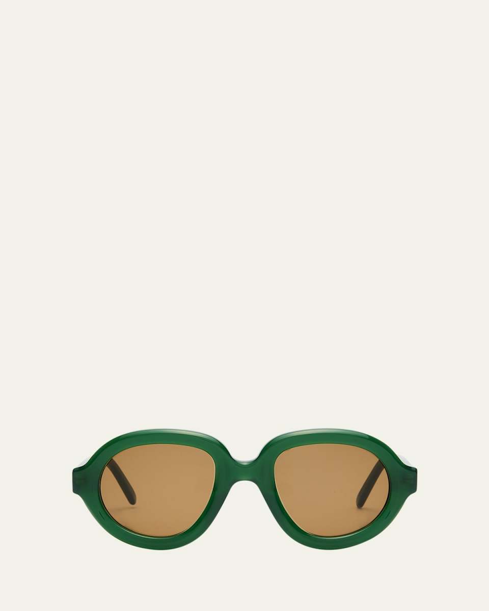 Curvy Logo Round Acetate Sunglasses